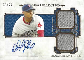 2014 Topps Museum Collection - Single Player Signature Swatches Dual Relic Autographs Gold #SSD-FD Felix Doubront Front