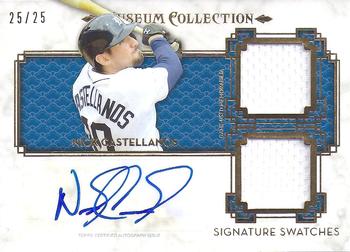 2014 Topps Museum Collection - Single Player Signature Swatches Dual Relic Autographs Gold #SSD-NC Nick Castellanos Front