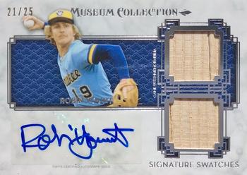 2014 Topps Museum Collection - Single Player Signature Swatches Dual Relic Autographs Gold #SSD-RY Robin Yount Front