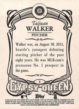 2014 Topps Gypsy Queen - Framed White #4 Taijuan Walker Back