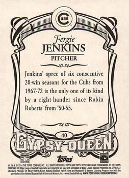 2014 Topps Gypsy Queen - Framed White #40 Fergie Jenkins Back