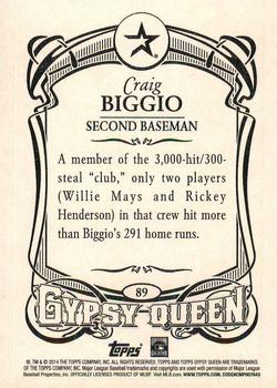 2014 Topps Gypsy Queen - Framed White #89 Craig Biggio Back