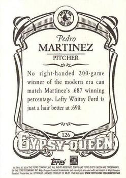 2014 Topps Gypsy Queen - Framed White #126 Pedro Martinez Back