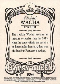 2014 Topps Gypsy Queen - Framed White #151 Michael Wacha Back