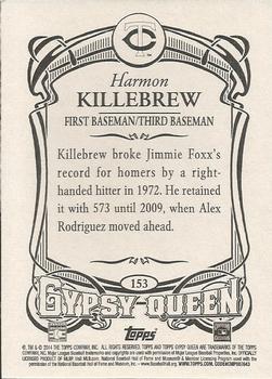 2014 Topps Gypsy Queen - Framed White #153 Harmon Killebrew Back