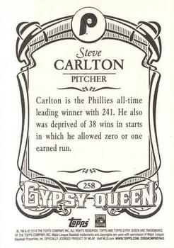 2014 Topps Gypsy Queen - Framed White #258 Steve Carlton Back