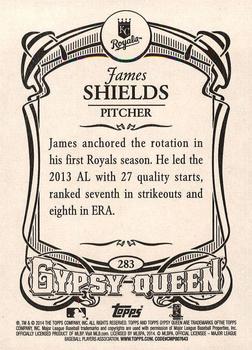2014 Topps Gypsy Queen - Framed White #283 James Shields Back