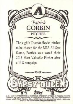 2014 Topps Gypsy Queen - Framed White #298 Patrick Corbin Back