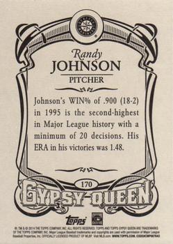 2014 Topps Gypsy Queen - Framed White #170 Randy Johnson Back