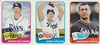 2014 Topps Heritage - Advertising Panels #NNO Jeremy Hellickson / Eric Stults / Giancarlo Stanton Front