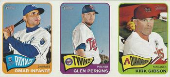 2014 Topps Heritage - Advertising Panels #NNO Omar Infante / Glen Perkins / Kirk Gibson Front