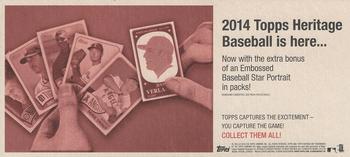 2014 Topps Heritage - Advertising Panels #NNO Mike Moustakas / Cody Ross / David Holmberg / Chad Bettis Back