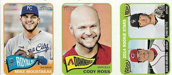 2014 Topps Heritage - Advertising Panels #NNO Mike Moustakas / Cody Ross / David Holmberg / Chad Bettis Front