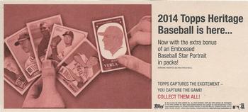 2014 Topps Heritage - Advertising Panels #NNO Jhonny Peralta / Edward Mujica / Mike Minor Back