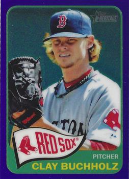 2014 Topps Heritage - Chrome Purple Refractors #THC-213 Clay Buchholz Front