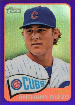 2014 Topps Heritage - Chrome Purple Refractors #THC-458 Anthony Rizzo Front