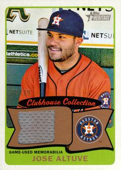 2014 Topps Heritage - Clubhouse Collection Relics Gold #CCR-JA Jose Altuve Front