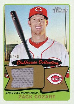 2014 Topps Heritage - Clubhouse Collection Relics Gold #CCR-ZC Zack Cozart Front