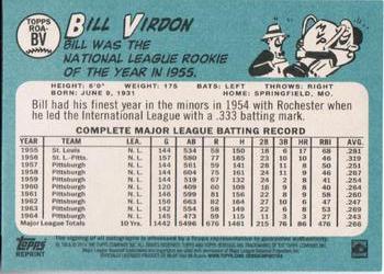 2014 Topps Heritage - Real One Autographs Red Ink #ROA-BV Bill Virdon Back