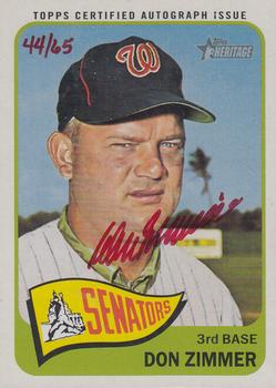 2014 Topps Heritage - Real One Autographs Red Ink #ROA-DZ Don Zimmer Front