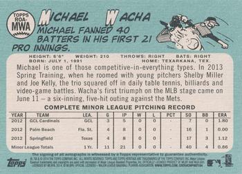 2014 Topps Heritage - Real One Autographs Red Ink #ROA-MWA Michael Wacha Back