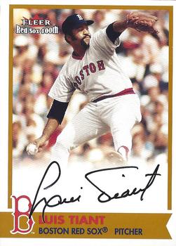 2001 Fleer Boston Red Sox 100th Anniversary - BoSox Sigs #NNO Luis Tiant Front