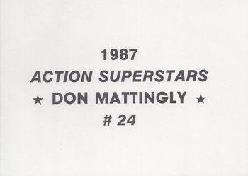 1987 Action Superstars (unlicensed) #24 Don Mattingly Back