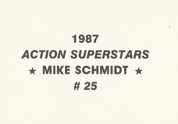 1987 Action Superstars (unlicensed) #25 Mike Schmidt Back