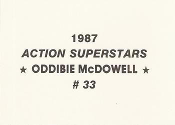 1987 Action Superstars (unlicensed) #33 Oddibe McDowell Back