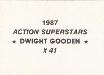 1987 Action Superstars (unlicensed) #41 Dwight Gooden Back