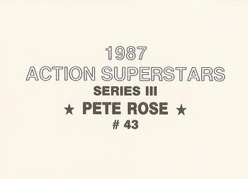1987 Action Superstars (unlicensed) #43 Pete Rose Back