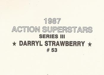 1987 Action Superstars (unlicensed) #53 Darryl Strawberry Back