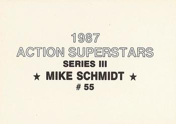 1987 Action Superstars (unlicensed) #55 Mike Schmidt Back