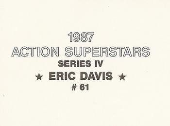 1987 Action Superstars (unlicensed) #61 Eric Davis Back