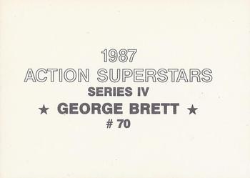 1987 Action Superstars (unlicensed) #70 George Brett Back