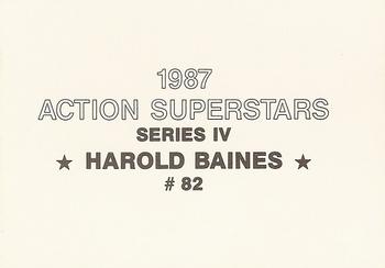 1987 Action Superstars (unlicensed) #82 Harold Baines Back