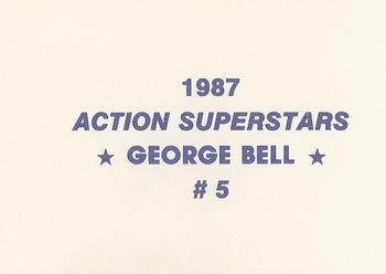 1987 Action Superstars (unlicensed) #5 George Bell Back