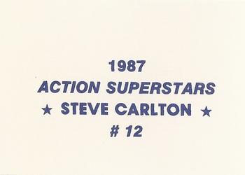 1987 Action Superstars (unlicensed) #12 Steve Carlton Back