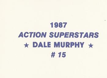 1987 Action Superstars (unlicensed) #15 Dale Murphy Back
