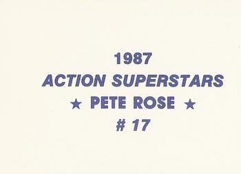 1987 Action Superstars (unlicensed) #17 Pete Rose Back