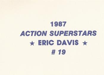 1987 Action Superstars (unlicensed) #19 Eric Davis Back