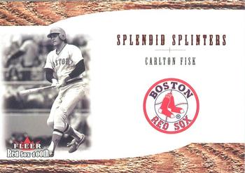2001 Fleer Boston Red Sox 100th Anniversary - Splendid Splinters #SS3 Carlton Fisk Front