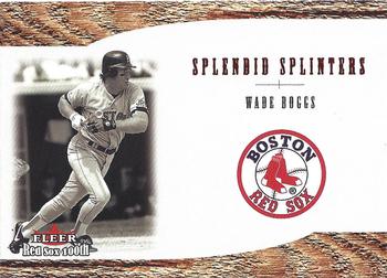2001 Fleer Boston Red Sox 100th Anniversary - Splendid Splinters #SS6 Wade Boggs Front