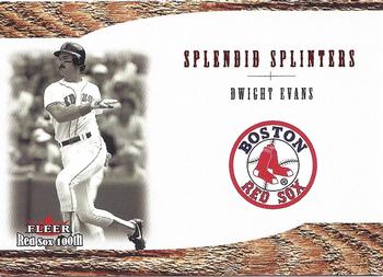 2001 Fleer Boston Red Sox 100th Anniversary - Splendid Splinters #SS11 Dwight Evans Front