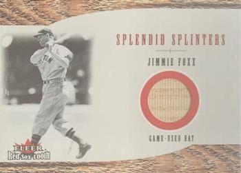 2001 Fleer Boston Red Sox 100th Anniversary - Splendid Splinters Game-Used Bats #NNO Jimmie Foxx Front