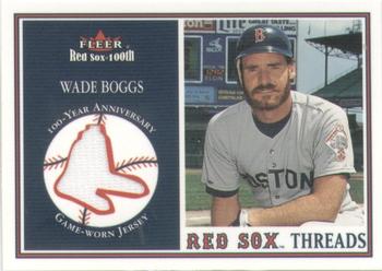2001 Fleer Boston Red Sox 100th Anniversary - Red Sox Threads #NNO Wade Boggs Front
