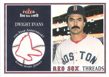 2001 Fleer Boston Red Sox 100th Anniversary - Red Sox Threads #NNO Dwight Evans Front