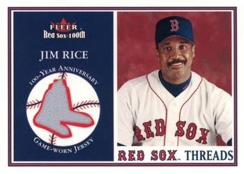 2001 Fleer Boston Red Sox 100th Anniversary - Red Sox Threads #NNO Jim Rice Front