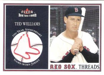 2001 Fleer Boston Red Sox 100th Anniversary - Red Sox Threads #NNO Ted Williams Front