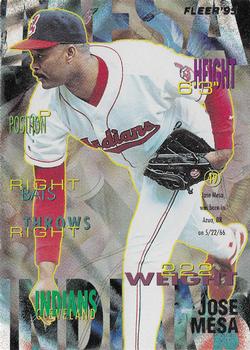 1995 Fleer Cleveland Indians #9 Jose Mesa Front